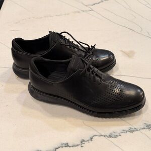 Cole Haan Black Perforated Oxfords